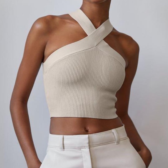 Babaton Tops - 🔥Host Pick🔥BABATON Sculpt Knit Criss Cross Cropped Tank